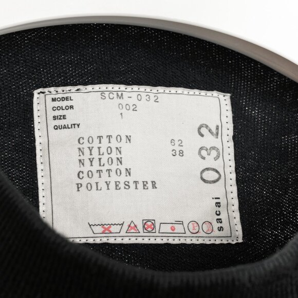 Sacai Black Cotton Sponge Sweat MA-1 Pullover - Picture 8 of 13